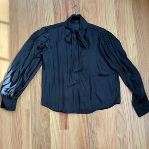 Mango dark grey Long Sleeve blouse